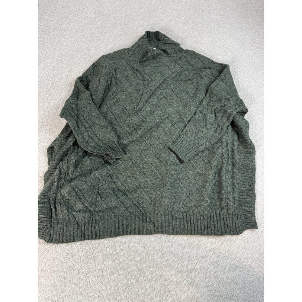 Mersea Breezy Slub Tee‎ Top Women's OS Slub Cotton Boxy Green Blue Oversized